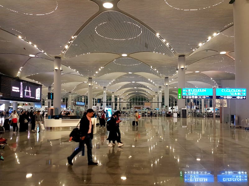 Neuer Flughafen Istanbul: Zentrale Abflughalle